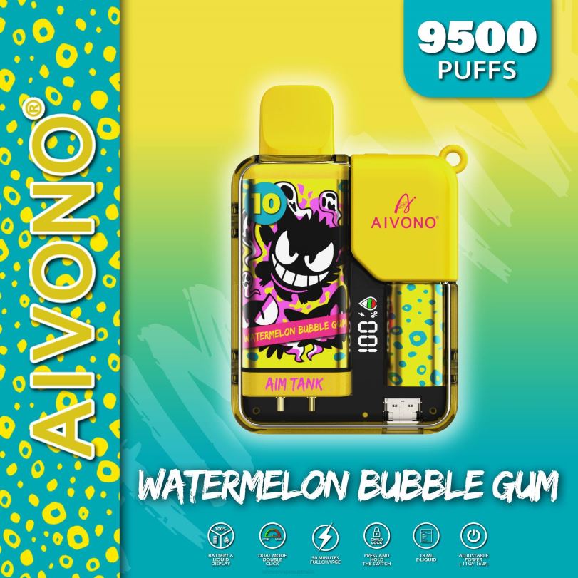 Aivono AIM TANK 9500 Watermelon Bubble Gum - T86D644 Aivono Vape Australia